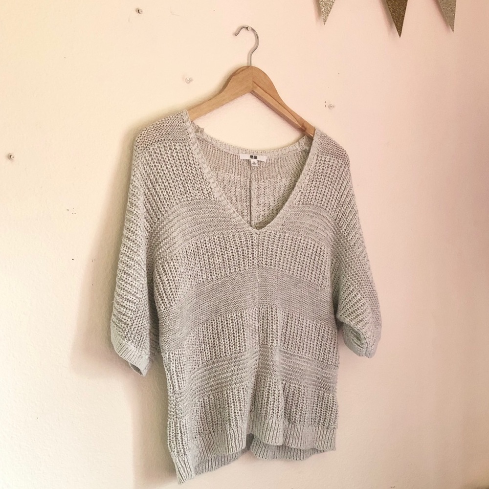 Light Gray Sweater Top
